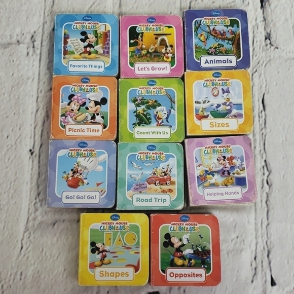 DISNEY Mickey Mouse Clubhouse Chubby First Baby Learning Book Set VGUC - Picture 1 of 16